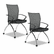 MLNTSH1BB Valor� Series High-Back Nesting Chair, Mesh/Fabric, Black, 2/Carton By MAYLINE COMPANY