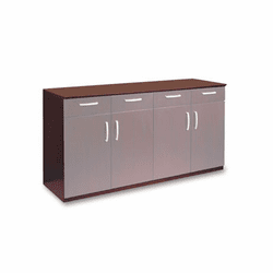 MLNVBCZBMAH Wood Veneer Buffet Credenza Cabinet, 72w x 22d x 36h, Mahogany By MAYLINE COMPANY