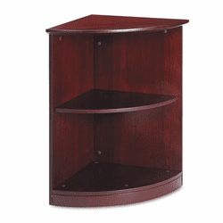 MLNVBQ2CRY Wood Veneer Quarter Round 2-Shelf Bookcase, 19w x 19d x 29�h, Sierra Cherry By MAYLINE COMPANY