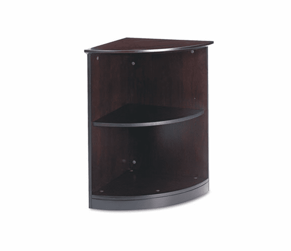 MLNVBQ2MAH Wood Veneer Quarter Round 2-Shelf Bookcase, 19w x 19d x 29�h, Mahogany By MAYLINE COMPANY