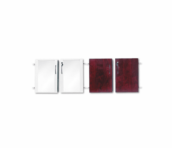 MLNVLCDMAH Doors for Veneer Low Wall Cabinet, Mahogany/Glass, 4/Set By MAYLINE COMPANY