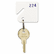 MMF2013001AA06 Numbered Slotted Rack Key Tags, Plastic, 1 1/2 x 1 1/2, White, 20/Pack By MMF INDUSTRIES