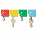 MMF2013004W47 Slotted Rack Key Tags, Plastic, 1 1/2 x 1 1/2, Assorted, 20/Pack By MMF INDUSTRIES