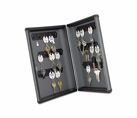 MMF2017230G2 Security Key Cabinets, 30-Key, Steel, Charcoal Gray, 8 1/2 x 2 3/8 x 11 5/8 By MMF INDUSTRIES