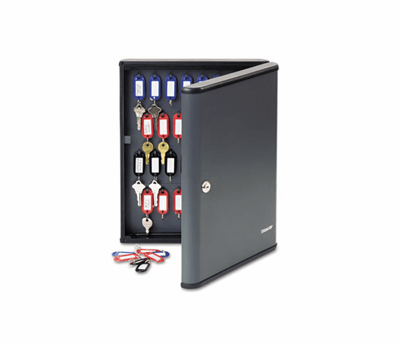 MMF2017260G2 Security Key Cabinets, 60-Key, Steel, Charcoal Gray, 12 x 2 3/8 x 14 3/4 By MMF INDUSTRIES