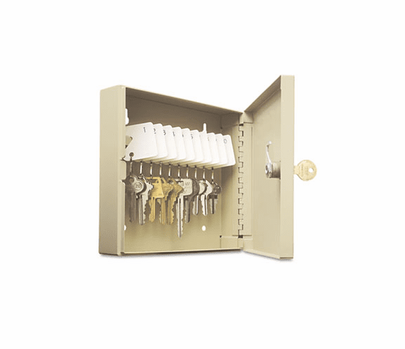 MMF201901003 Uni-Tag Key Cabinet, 10-Key, Steel, Sand, 16 1/2 x 4 7/8 x 20 1/8 By MMF INDUSTRIES