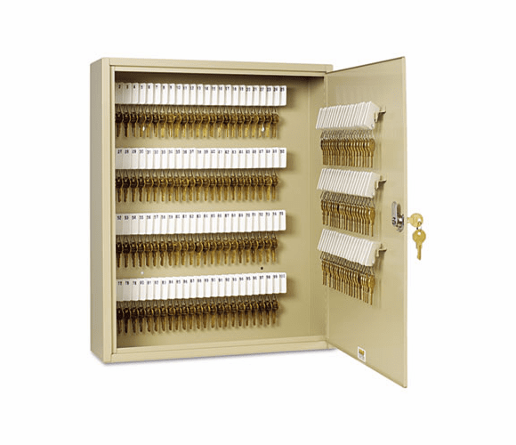 MMF201920003 Uni-Tag Key Cabinet, 200-Key, Steel, Sand, 16 1/2 x 4 7/8 x 20 1/8 By MMF INDUSTRIES