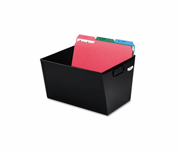 MMF2061TBK Posting Tub Storage Box, Letter, Steel, 12-1/8 x 11-3/8 x 7, Black By MMF INDUSTRIES