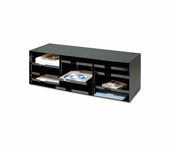 MMF20633SRBK Steelmaster Literature Sorter, 12 Sections, 33 1/2 x 12 x 10 3/8, Black By MMF INDUSTRIES