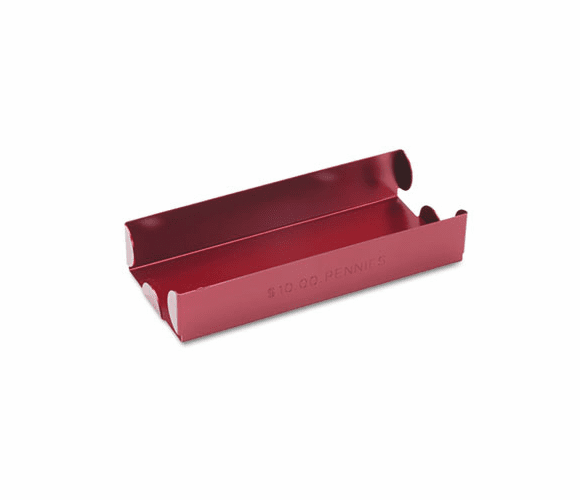MMF211010107 Rolled Coin Aluminum Tray w/Denomination & Quantity Etched on Side, Red By MMF INDUSTRIES