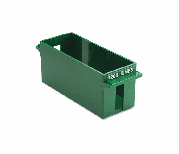 MMF212071002 Porta-Count System Extra-Capacity Rolled Coin Plastic Storage Tray, Green By MMF INDUSTRIES