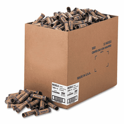 MMF2160600B08 Preformed Tubular Coin Wrappers, Nickels, $2, 1000 Wrappers/Box By MMF INDUSTRIES