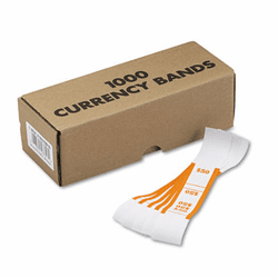 MMF216070B16 Self-Adhesive Currency Straps, Orange, $50 in Dollar Bills, 1000 Bands/Box By MMF INDUSTRIES
