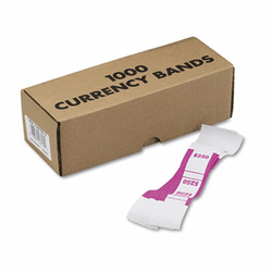MMF216070E13 Self-Adhesive Currency Straps, Pink, $250 in Dollar Bills, 1000 Bands/Box By MMF INDUSTRIES