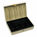 MMF221619003 Heavy-Duty Steel Lay-Flat Cash Box w/6 Compartments, Combination Lock, Sand By MMF INDUSTRIES