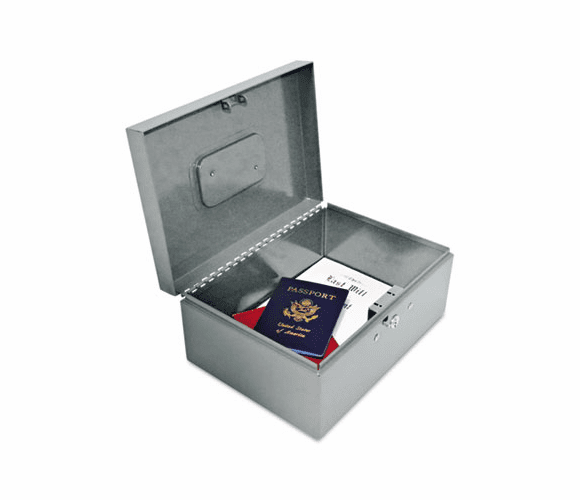 MMF221F92GRA Locking Heavy-Duty Security Box, Tumbler Lock, Gray By MMF INDUSTRIES