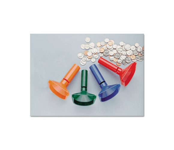 MMF224000400 Color-Coded Coin Counting Tubes f/Pennies Through Quarters By MMF INDUSTRIES