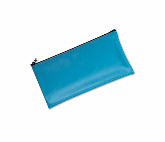 MMF2340416W38 Leatherette Zippered Wallet, Leather-Like Vinyl, 11w x 6h, Marine Blue By MMF INDUSTRIES