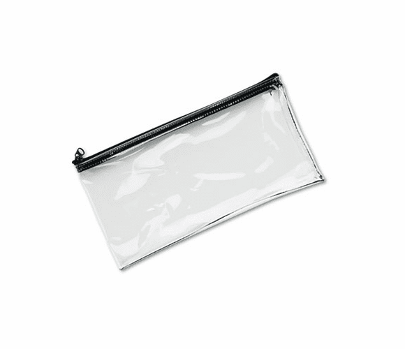 MMF234041720 Leatherette Zippered Wallet, Leather-Like Vinyl, 11w x 6h, Clear By MMF INDUSTRIES