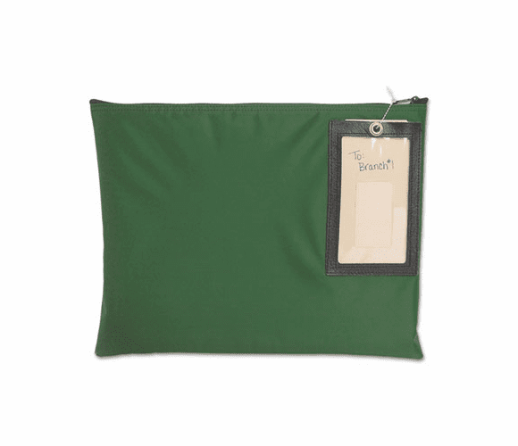 MMF2341411N02 Cash Transit Sack, Nylon, 14 x 11, Dark Green By MMF INDUSTRIES