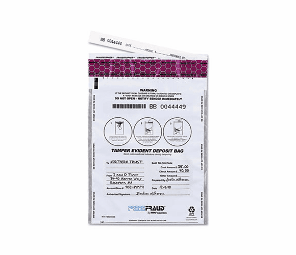MMF236210306 FREEZFraud Bags, 9 x 12, White, 100/Box By MMF INDUSTRIES
