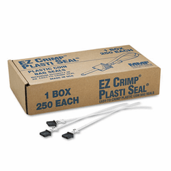 MMF240121004 EZ Crimp Plastic Seals Cash Bags, 6-Digit Numbered, BLK, 250/Box By MMF INDUSTRIES