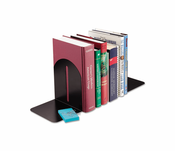 MMF241017104 Fashion Bookends, 5 9/10 x 5 x 7, Black, Pair By MMF INDUSTRIES