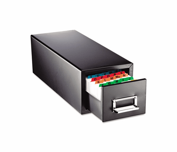 MMF263F3516SBLA Drawer Card Cabinet Holds 1,500 3 x 5 cards, 7 3/4 x 18 1/8 x 7 By MMF INDUSTRIES