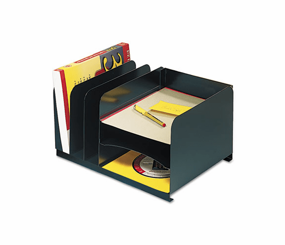 MMF26420HV004 Vertical/Horizontal Combo Organizer, Six Sections, Steel, 15 x 11 x 8 1/8, Black By MMF INDUSTRIES