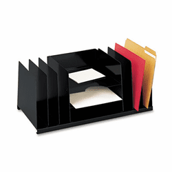 MMF2643DOBK Desk Organizer, Nine Sections, Steel, 21 1/2 x 11 x 8 3/4, Black By MMF INDUSTRIES