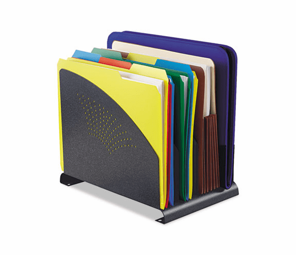 MMF2644500A3 Contemporary Organizer, 4 Sections, Steel, 8 3/8 x 12 x 7 1/2, Granite By MMF INDUSTRIES