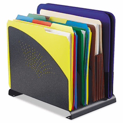 MMF2644500A3 Contemporary Organizer, 4 Sections, Steel, 8 3/8 x 12 x 7 1/2, Granite By MMF INDUSTRIES