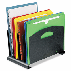 MMF2644510A3 Contemporary Organizer w/Handle, 4 Sections, Steel, 7 1/4 x 12 x 7 1/2, Granite By MMF INDUSTRIES