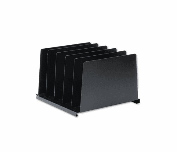 MMF2645VABK Angled Vertical Organizer, Five Sections, Steel, 14 1/2 x 9 7/8 x 8 3/4, Black By MMF INDUSTRIES