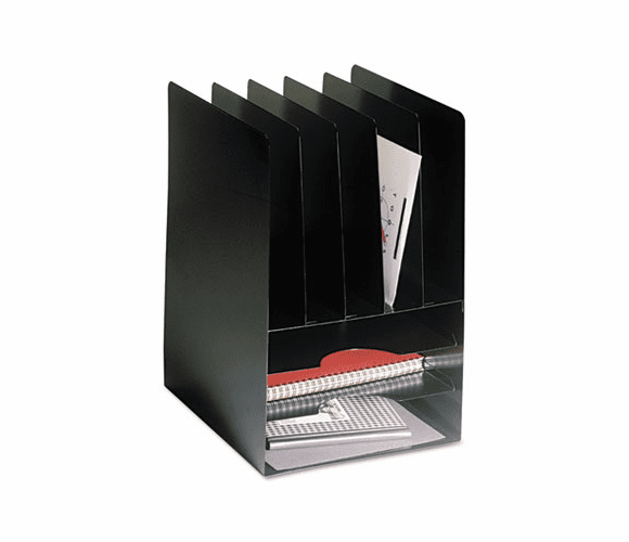 MMF2645VHBK Compact Combo Organizer, Eight Sections, Steel, 9 5/8 x 11 1/8 x 14 1/8, Black By MMF INDUSTRIES