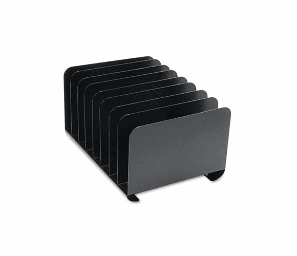 MMF2648004 Desktop Vertical Organizer, Eight Sections, Steel, 15 x 11 x 8 1/8, Black By MMF INDUSTRIES