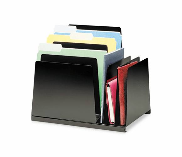 MMF2648S2VBK Slanted Combination File, Eight Sections, Steel, 15 1/4 x 11 x 12 3/4, Black By MMF INDUSTRIES