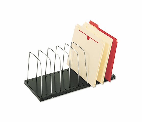 MMF2649012BK Wire Desktop Organizer, Eight Sections, 18 3/8 x 8 1/2 x 7 3/4, Black/Silver By MMF INDUSTRIES