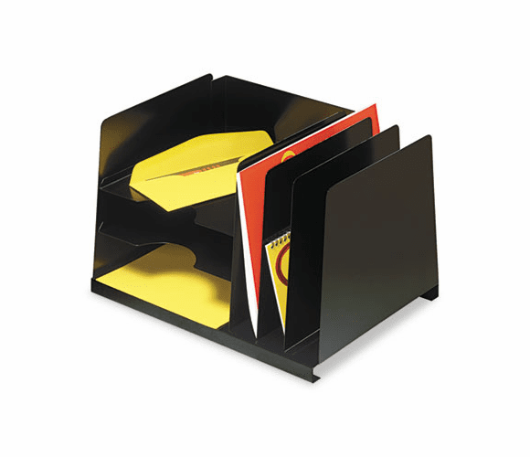 MMF264R3HVBK Combination Horizontal/Vertical Steel File, Six Sections, 15 x 11 x 8 1/8, Black By MMF INDUSTRIES