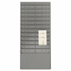 MMF27012JTRGY Steel Time Card Rack with Adjustable Dividers, Six Inch Pockets By MMF INDUSTRIES