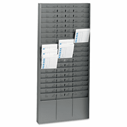 MMF27018JTRGY Steel Time Card Rack with Adjustable Dividers, Five Inch Pockets By MMF INDUSTRIES