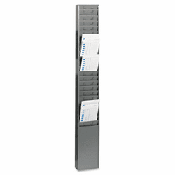MMF270R1TCRGY Steel Time Card Rack with Fixed 4 1/2 x 5 Pockets By MMF INDUSTRIES