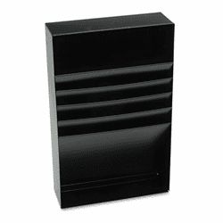 MMF2712S18BK Four-Compartment Desk Drawer Stationery Holder, Steel, 18" Dept, Black By MMF INDUSTRIES