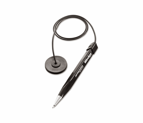 MMF28408 Wedgy Coil Ballpoint Counter Pen with Round Base, Blue Ink, Medium By MMF INDUSTRIES