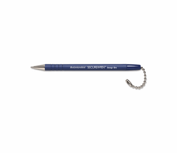 MMF28708 Secure-A-Pen Replacement Ballpoint Counter Pen, Blue Ink, Medium By MMF INDUSTRIES