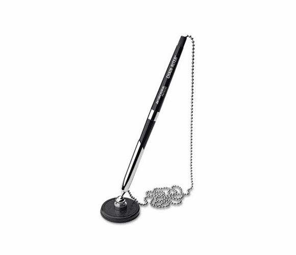 MMF28804 Chain-Riter Stick-On Ballpoint Counter Pen, Black Ink, Fine By MMF INDUSTRIES