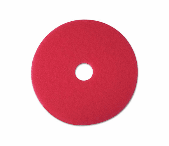 MMM08387 Buffer Floor Pad 5100, 12", Red, 5 Pads/Carton By 3M/COMMERCIAL TAPE DIV.