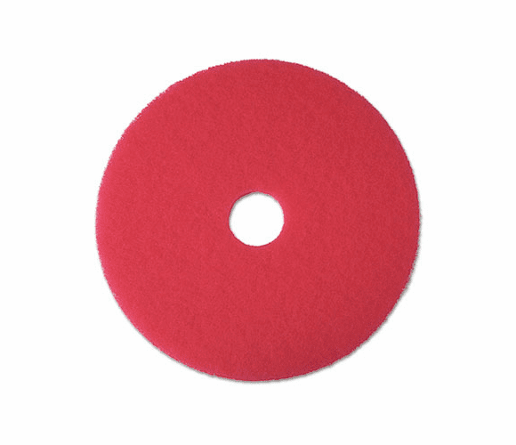 MMM08394 Buffer Floor Pad 5100, 19", Red, 5 Pads/Carton By 3M/COMMERCIAL TAPE DIV.