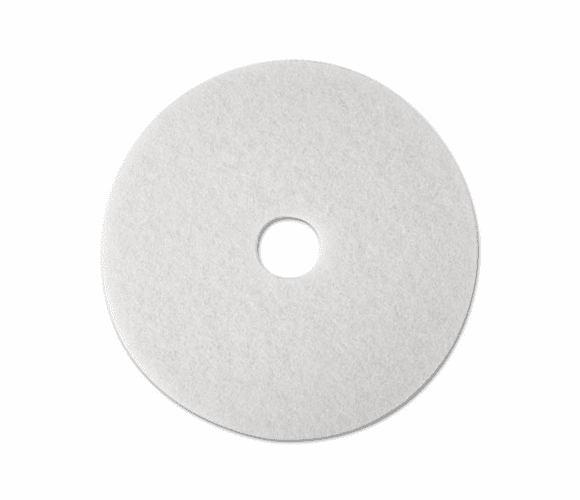 MMM08476 Super Polish Floor Pad 4100, 12", White, 5 Pads/Carton By 3M/COMMERCIAL TAPE DIV.