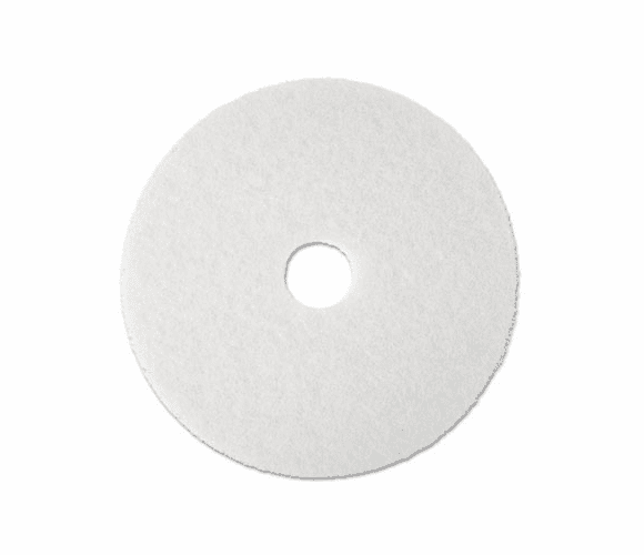 MMM08477 Super Polish Floor Pad 4100, 13", White, 5 Pads/Carton By 3M/COMMERCIAL TAPE DIV.